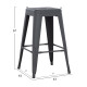 Σκαμπο μεσαιου υψουσ μεταλλικο melita-pro hm8573.50 γκρι 43x43x67υεκ. **