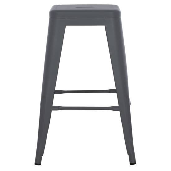 Σκαμπο μεσαιου υψουσ μεταλλικο melita-pro hm8573.50 γκρι 43x43x67υεκ. **