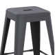 Σκαμπο μεσαιου υψουσ μεταλλικο melita-pro hm8573.50 γκρι 43x43x67υεκ. **