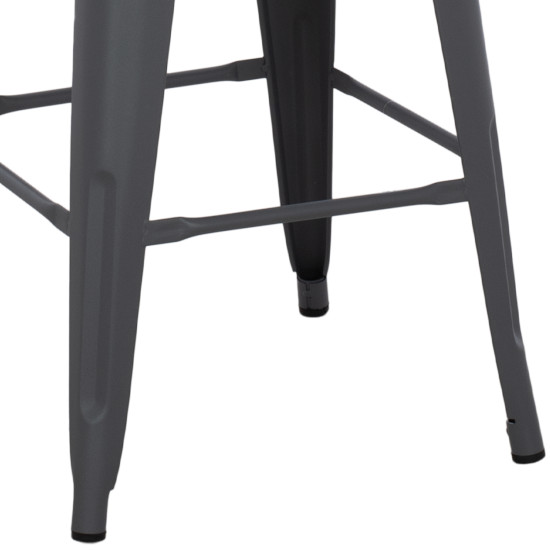 Σκαμπο μεσαιου υψουσ μεταλλικο melita-pro hm8573.50 γκρι 43x43x67υεκ. **