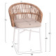 Πολυθρονα αλουμινιου orin hm6265.02 λευκη-p.e.rattan φυσικο-μπεζ μαξιλαρια 58x61x75υ **