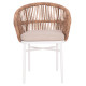 Πολυθρονα αλουμινιου orin hm6265.02 λευκη-p.e.rattan φυσικο-μπεζ μαξιλαρια 58x61x75υ **