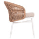 Πολυθρονα αλουμινιου orin hm6265.02 λευκη-p.e.rattan φυσικο-μπεζ μαξιλαρια 58x61x75υ **