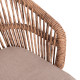 Πολυθρονα αλουμινιου orin hm6265.02 λευκη-p.e.rattan φυσικο-μπεζ μαξιλαρια 58x61x75υ **