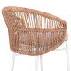 Πολυθρονα αλουμινιου orin hm6265.02 λευκη-p.e.rattan φυσικο-μπεζ μαξιλαρια 58x61x75υ **