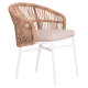 Πολυθρονα αλουμινιου orin hm6265.02 λευκη-p.e.rattan φυσικο-μπεζ μαξιλαρια 58x61x75υ **