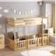 Παιδικη κουκετα τ.montessori με παρκακι playkid hm703.01 ξυλο πευκου φυσικο για 190x90εκ **