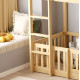 Παιδικη κουκετα τ.montessori με παρκακι playkid hm703.01 ξυλο πευκου φυσικο για 190x90εκ **