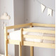 Παιδικη κουκετα τ.montessori με παρκακι playkid hm703.01 ξυλο πευκου φυσικο για 190x90εκ **