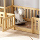 Παιδικη κουκετα τ.montessori με παρκακι playkid hm703.01 ξυλο πευκου φυσικο για 190x90εκ **