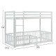 Παιδικη κουκετα τ.montessori με παρκακι playkid hm703.03 ξυλο πευκου λευκο για 190x90εκ **