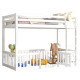 Παιδικη κουκετα τ.montessori με παρκακι playkid hm703.03 ξυλο πευκου λευκο για 190x90εκ **