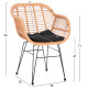 Σετ σαλονι εξωτερικου χωρου 4τμχ allegra hm21052 wicker-μεταλλο **