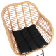 Σετ σαλονι εξωτερικου χωρου 4τμχ allegra hm21052 wicker-μεταλλο **