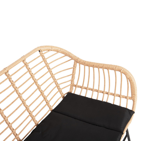 Σετ σαλονι εξωτερικου χωρου 4τμχ allegra hm21052 wicker-μεταλλο **
