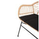 Σετ σαλονι εξωτερικου χωρου 4τμχ allegra hm21052 wicker-μεταλλο **