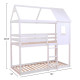 Παιδικη κουκετα σπιτακι  τ.montessori hood hm705.03 ξυλο πευκου σε λευκο-στρωματα 190x90εκ **