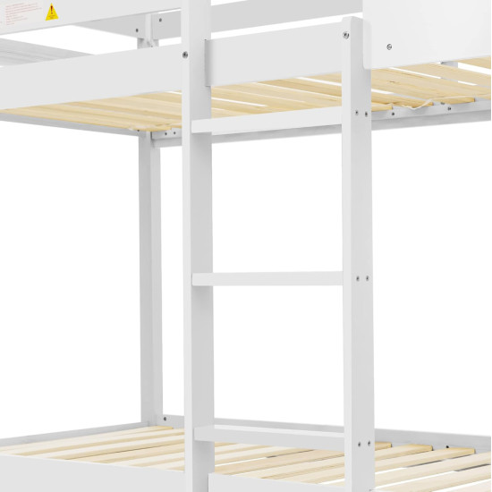 Παιδικη κουκετα σπιτακι  τ.montessori hood hm705.03 ξυλο πευκου σε λευκο-στρωματα 190x90εκ **