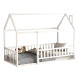 Κρεβατι παιδικο με καγκελο houser hm706.03 τ.montessori ξυλο πευκο λευκο-190x90εκ **