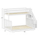 Παιδικh κουκετα τ.montessori beamer hm711.03 ξυλο πευκου σε λευκο-στρωματα 90-140x190εκ **