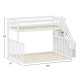 Παιδικh κουκετα τ.montessori beamer hm711.03 ξυλο πευκου σε λευκο-στρωματα 90-140x190εκ **