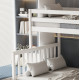 Παιδικh κουκετα τ.montessori beamer hm711.03 ξυλο πευκου σε λευκο-στρωματα 90-140x190εκ **