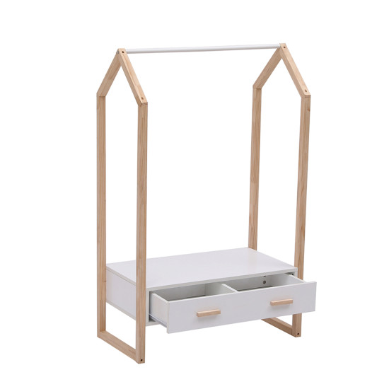 Κρεμαστρα με συρταρι παιδικh pepe hm2492.03 μελαμινη-ξυλο πευκου 80x40x125υεκ **