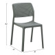 Καρεκλα εξωτ.χωρου comfee hm6101.05 dark olive green πολυπροπυλενιο 41x57x82υεκ. **
