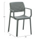 Πολυθρονα εξ.χωρου comfee hm6102.05 dark olive green πολυπροπυλενιο 54x57x83υεκ. **
