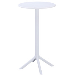 Τραπεζι μπαρ στρογγυλο terrin hm6126.11 πολυπροπυλενιο λευκο φ60x106υεκ. **