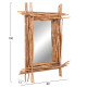 Καθρεπτησ τοιχου twigger hm4442 driftwood σε φυσικο χρωμα 80x15x100υεκ **