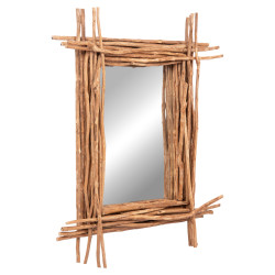 Καθρεπτησ τοιχου twigger hm4442 driftwood σε φυσικο χρωμα 80x15x100υεκ **