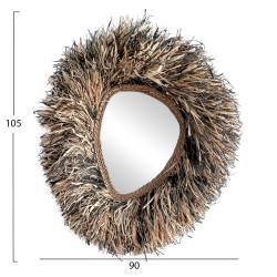 Διακοσμητικοσ καθρεπτησ τοιχου gresso hm4712 ινεσ μπανανασ φυσικο-μαυρο 90x100υεκ ** Διακοσμητικοσ καθρεπτησ τοιχου gresso hm4712 ινεσ μπανανασ φυσικο-μαυρο 90x100υεκ **