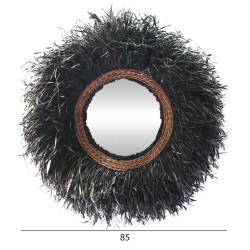 Διακοσμητικοσ καθρεπτησ τοιχου στρογγυλοσ brenno hm4713 ινεσ μπανανασ μαυρο φ80εκ ** Διακοσμητικοσ καθρεπτησ τοιχου στρογγυλοσ brenno hm4713 ινεσ μπανανασ μαυρο φ80εκ **