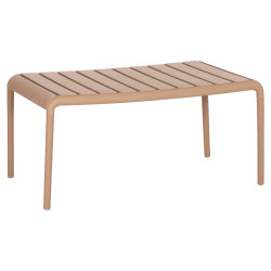 Τραπεζι σαλονιου εξωτερικου χωρου χαμηλο korver hm6334.04 πολυπροπυλενιο καπουτσινο 100x60x46υεκ **