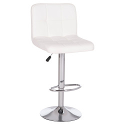 ΣΚΑΜΠΟ ΜΠΑΡ ΠΕΡΙΣΤΡΕΦΟΜΕΝΟ DIANA HM202.22 ΛΕΥΚΟ PU--ΜΕΤΑΛΛΟ ΧΡΩΜΙΟ 44x52x109Υεκ. - 2τεμ **