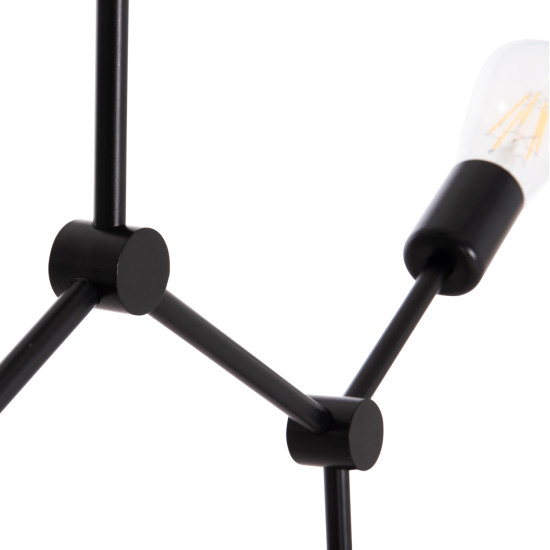 Φωτιστικο οροφησ 3-φωτο lighty hm7404.11 μεταλλο σε μαυρο 52x5x48υεκ. **