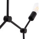 Φωτιστικο οροφησ 3-φωτο lighty hm7404.11 μεταλλο σε μαυρο 52x5x48υεκ. **