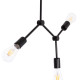 Φωτιστικο οροφησ 3-φωτο lighty hm7404.11 μεταλλο σε μαυρο 52x5x48υεκ. **