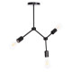 Φωτιστικο οροφησ 3-φωτο lighty hm7404.11 μεταλλο σε μαυρο 52x5x48υεκ. **