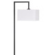 Φωτιστικο δαπεδου brans hm7532.11 μεταλλο μαυρο--pvc λευκο καπελο 25x33x170υεκ. **