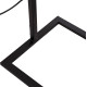 Φωτιστικο δαπεδου brans hm7532.11 μεταλλο μαυρο--pvc λευκο καπελο 25x33x170υεκ. **