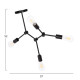 Φωτιστικο οροφησ 4-φωτο lighty hm7405.11 μεταλλο σε μαυρο 57x5x52υεκ. **