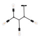 Φωτιστικο οροφησ 4-φωτο lighty hm7405.11 μεταλλο σε μαυρο 57x5x52υεκ. **