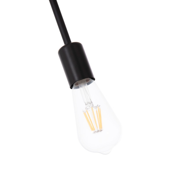 Φωτιστικο οροφησ 4-φωτο lighty hm7405.11 μεταλλο σε μαυρο 57x5x52υεκ. **