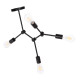 Φωτιστικο οροφησ 4-φωτο lighty hm7405.11 μεταλλο σε μαυρο 57x5x52υεκ. **