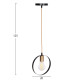 CEILING PENDANT LAMP KRENT HM7425.11 BLACK-GOLD 20x4x125Hcm. **