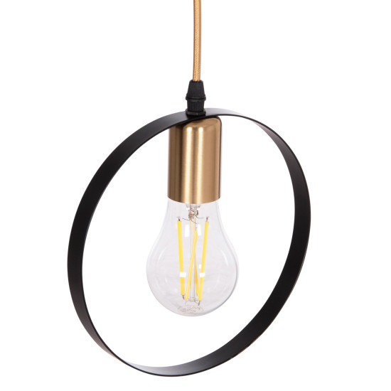 CEILING PENDANT LAMP KRENT HM7425.11 BLACK-GOLD 20x4x125Hcm. **