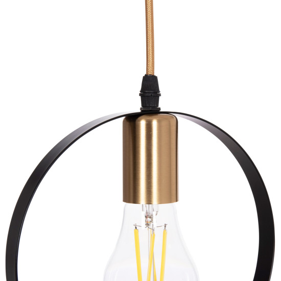 CEILING PENDANT LAMP KRENT HM7425.11 BLACK-GOLD 20x4x125Hcm. **