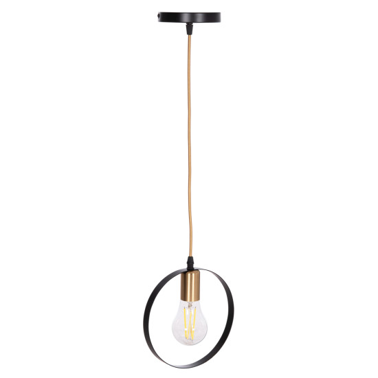 CEILING PENDANT LAMP KRENT HM7425.11 BLACK-GOLD 20x4x125Hcm. **